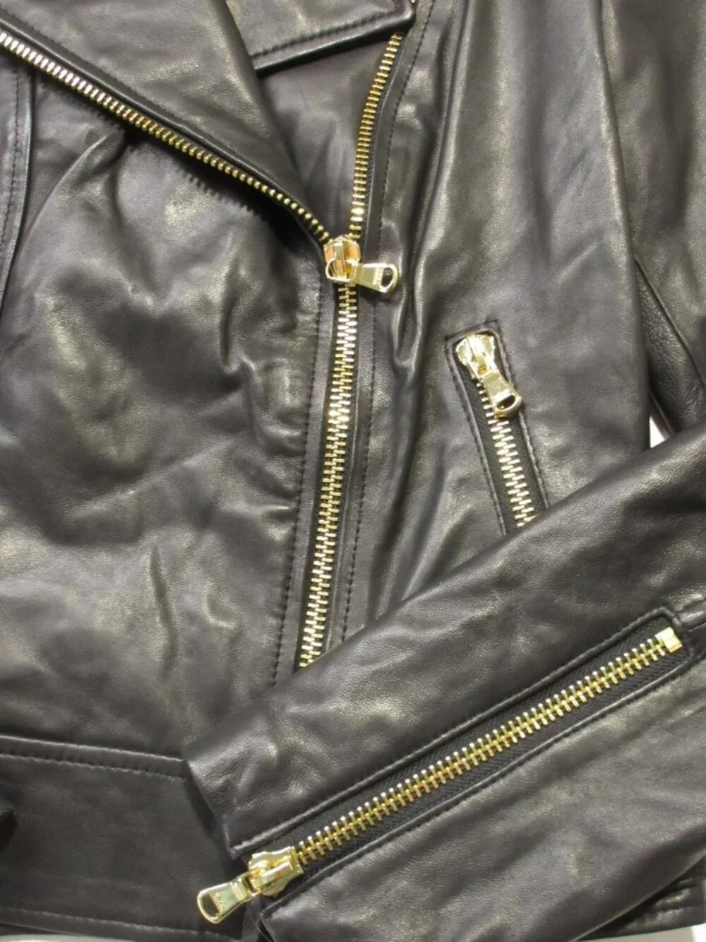 NWT Wilsons Leather Motorcycle Moto Jacket in Black XS - Picture 4 of 10